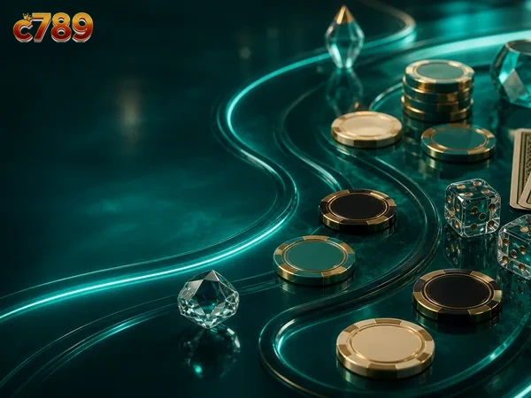 Gambar meja Mini Baccarat live-dealer di c789